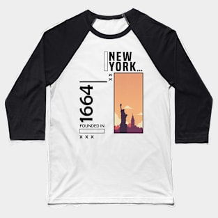 New York Founded in 1664 Baseball T-Shirt